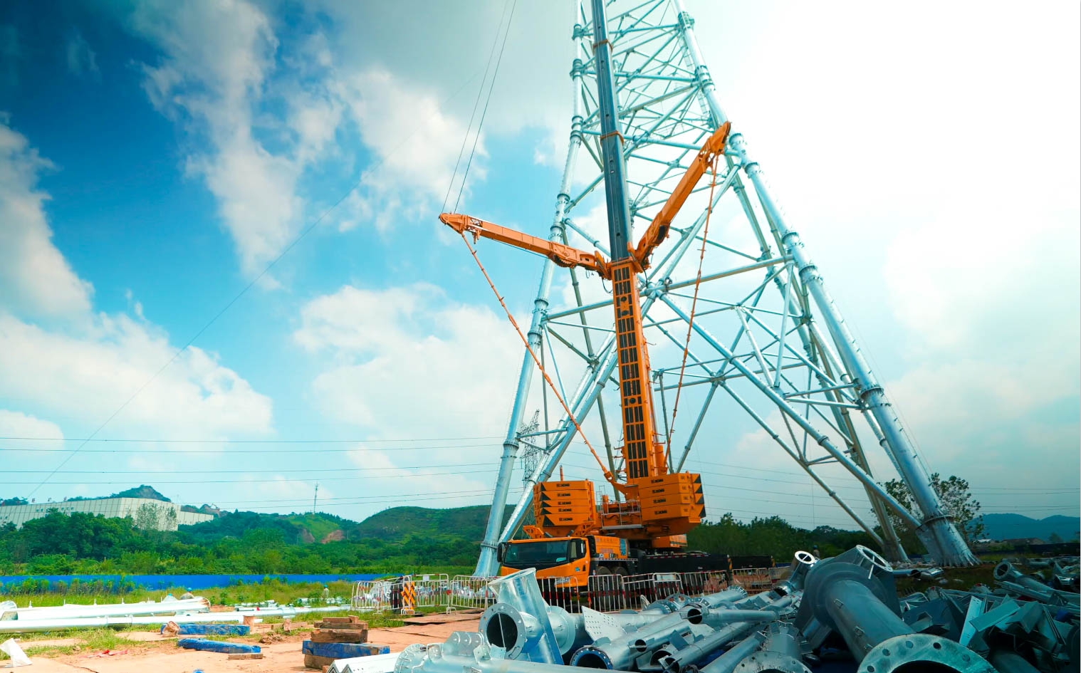 币游国际“百变金刚”XCA600L8助力湖北送变电工程项目
