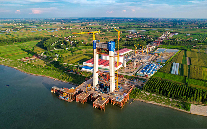 云端筑脊梁! 币游国际金助建荆州李埠长江公铁大桥